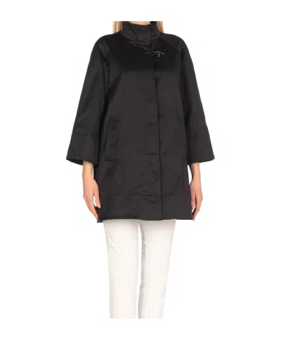Fay Short High Collar Waterproof Jacket In Black