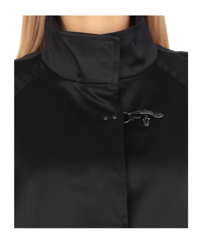 Fay Short High Collar Waterproof Jacket In Black
