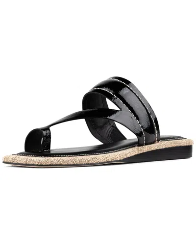 Donald Pliner Wedge Toe Loop Sandal In Black