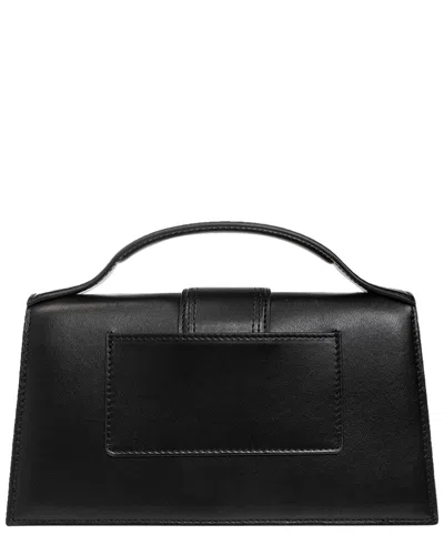 Jacquemus Large Bambino Leather Crossbody Bag In Black
