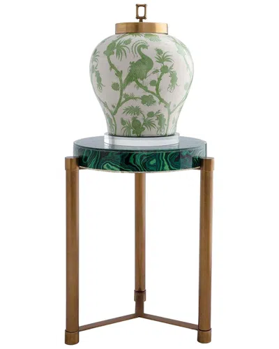 Port 68 Malachite Accent Table In Brown