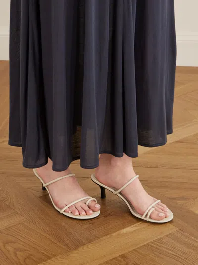 St Agni Minimal Strap Heel In Neutral