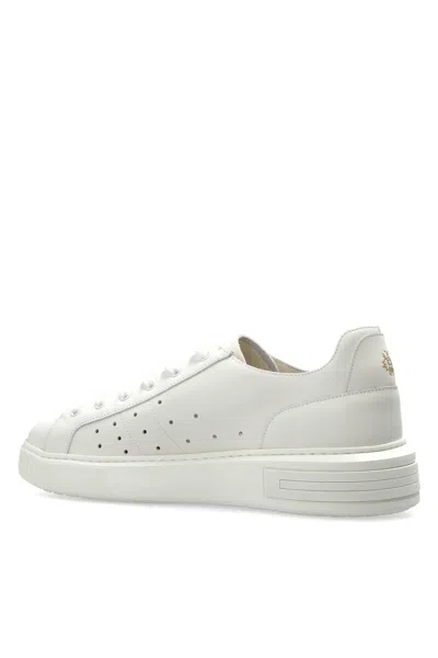 Bally Perforated Leather Sneakers In White
