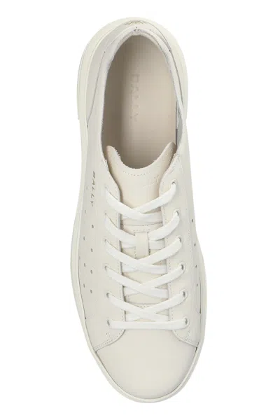 Bally Perforated Leather Sneakers In White