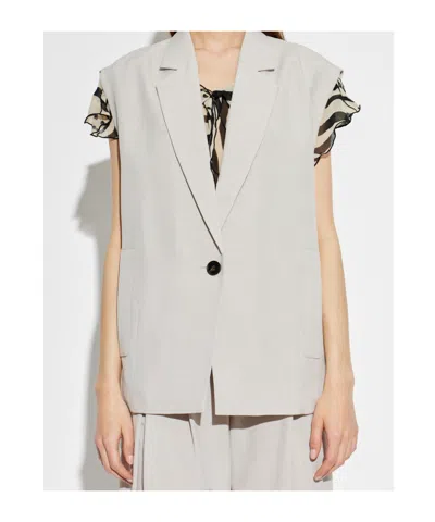 Iro Soledad Single-breasted Vest In Gray