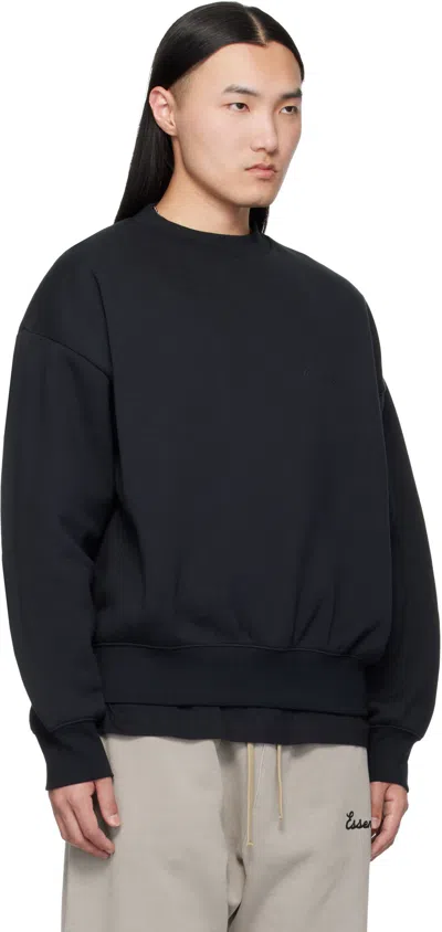 Essentials Crew Neck Sweatshirt In Black