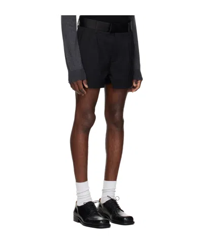 Entire Studios Belt Loop Shorts In Black