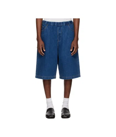 Entire Studios Spar Denim Shorts In Blue
