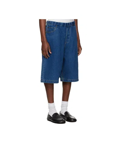 Entire Studios Spar Denim Shorts In Blue
