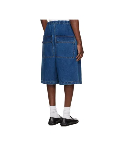 Entire Studios Spar Denim Shorts In Blue