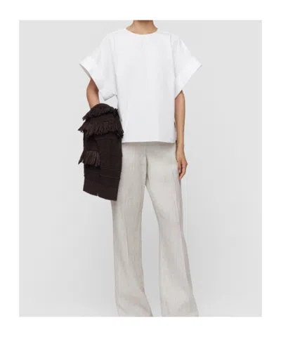 Joseph Fassia Cotton Poplin Blouse In White