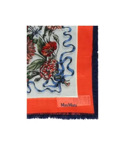 Max Mara Patterned Fringed Scarf In Multi