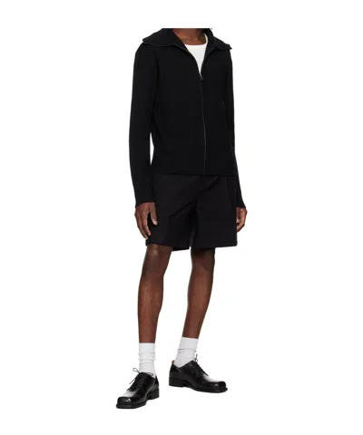 Entire Studios Relaxed Zip-up Knitted Jacket In Black