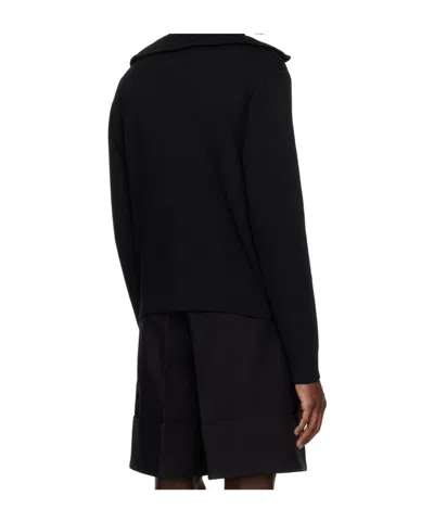 Entire Studios Relaxed Zip-up Knitted Jacket In Black