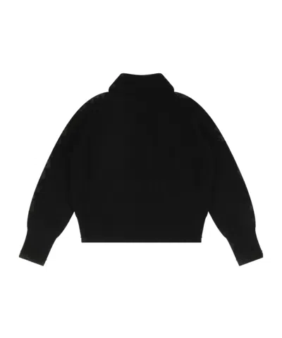 Entire Studios Blimp Quarter Zip Sweater In Black