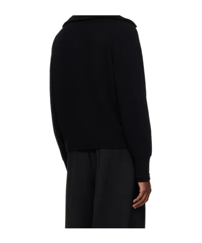 Entire Studios Blimp Quarter Zip Sweater In Black