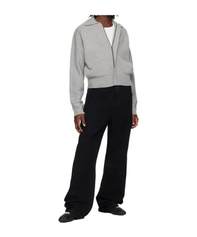 Entire Studios Marla Ribbed Bomber Jacket In Gray