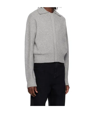 Entire Studios Marla Ribbed Bomber Jacket In Gray