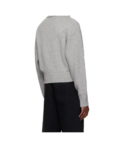 Entire Studios Marla Ribbed Bomber Jacket In Gray