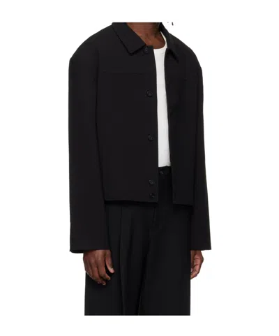 Entire Studios Craft Cropped Jacket In Black
