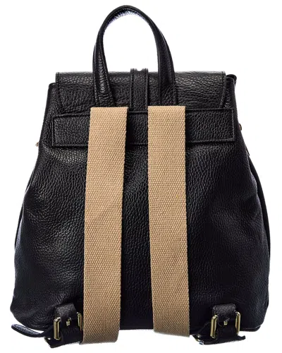 Italian Leather Backpack In Black