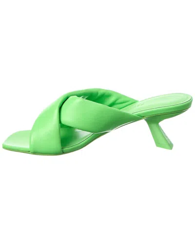 Ferragamo Crossover-strap Slider In Green