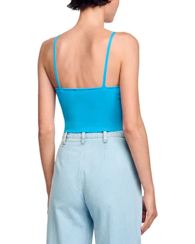 Sandro Shell Sweater In Blue