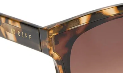 Diff Madison 63mm Oversize Square Sunglasses In Brown