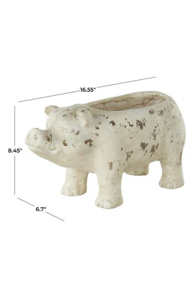Uma Pig Planter In White