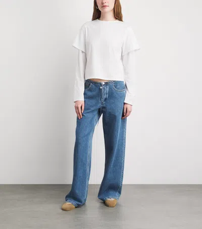 Still Here Organic Cotton 2tee T-shirt In White