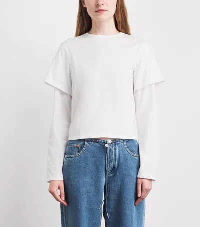 Still Here Organic Cotton 2tee T-shirt In White