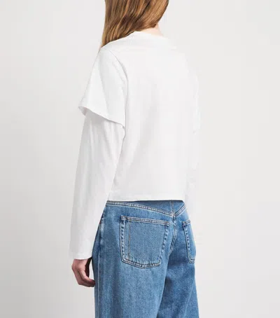 Still Here Organic Cotton 2tee T-shirt In White