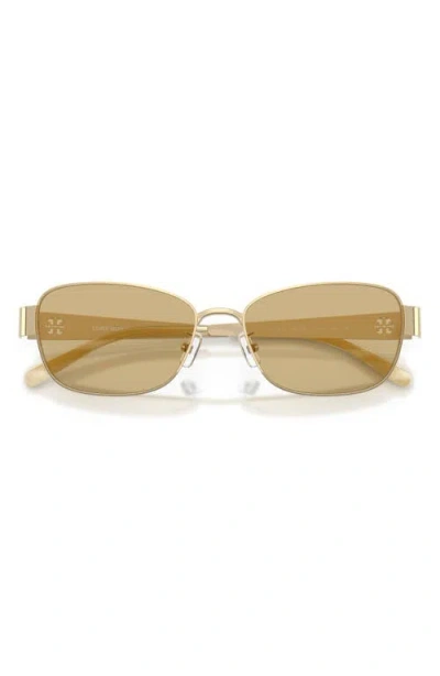 Tory Burch 55mm Rectangular Sunglasses In White