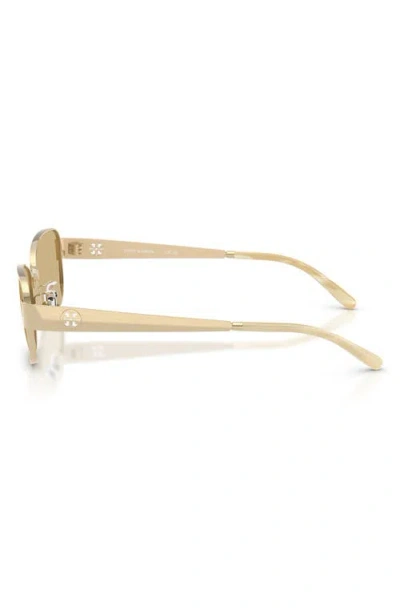 Tory Burch 55mm Rectangular Sunglasses In White