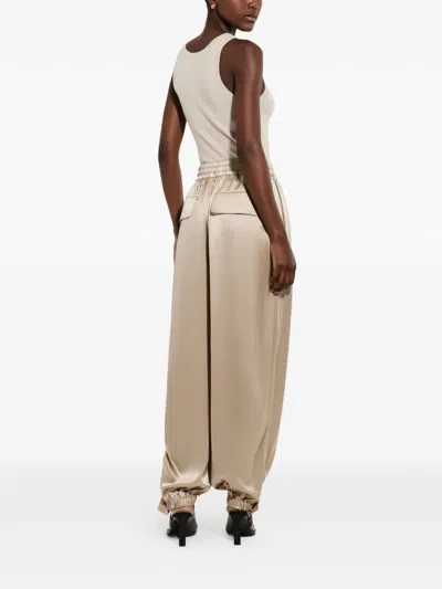 Co Collection Side-zip Elasticated-cuff Track Pants In Brown
