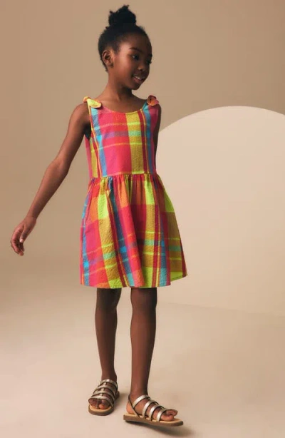 Next Kids' Rainbow Check Romper In Multi
