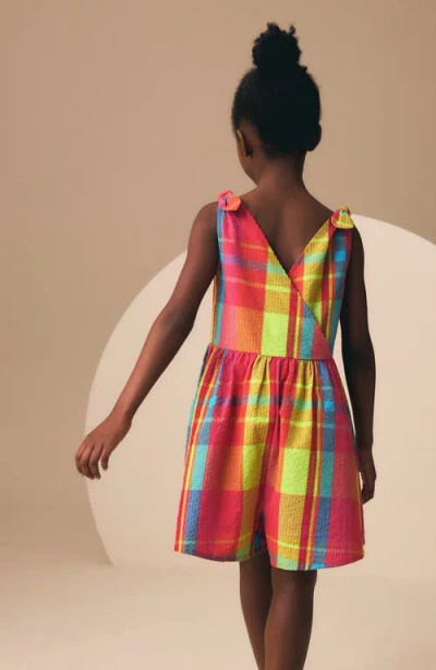 Next Kids' Rainbow Check Romper In Multi