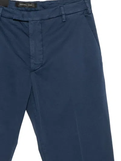 Michael Coal Belt-loop Trousers In Blue