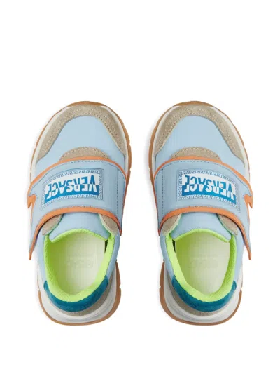Versace Greca-print Touch-strap Sneakers In Multi