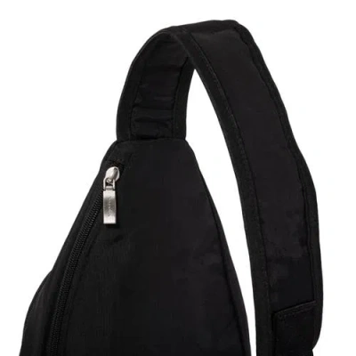 Baggallini The Travel Smart Edit Securtex Anti Theft Daytripper Sling Bag In Black