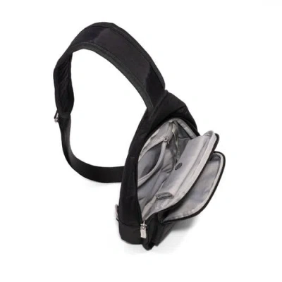 Baggallini The Travel Smart Edit Securtex Anti Theft Daytripper Sling Bag In Black