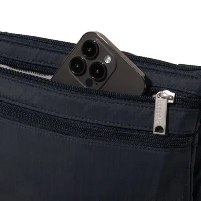 Baggallini Securtex Anti-theft Stash Crossbody In Blue