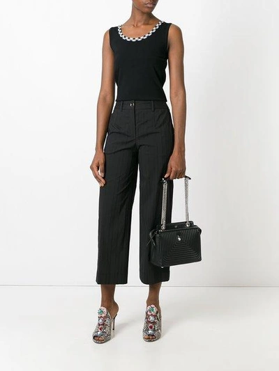Shop Fendi Dotcom Shoulder Bag In Black