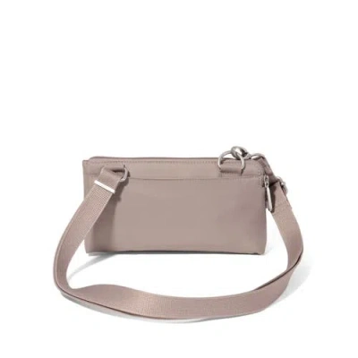 Baggallini Securtex Anti-theft Mini Wallet Crossbody In Gray