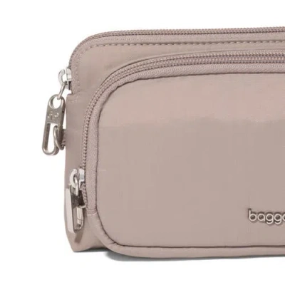 Baggallini Securtex Anti-theft Mini Wallet Crossbody In Gray