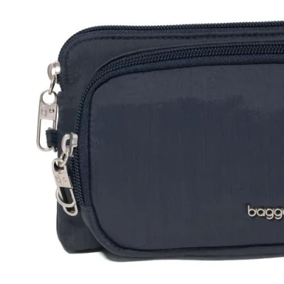 Baggallini Securtex Anti-theft Mini Wallet Crossbody In Blue