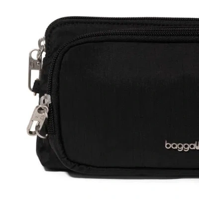 Baggallini Securtex Anti-theft Mini Wallet Crossbody In Black