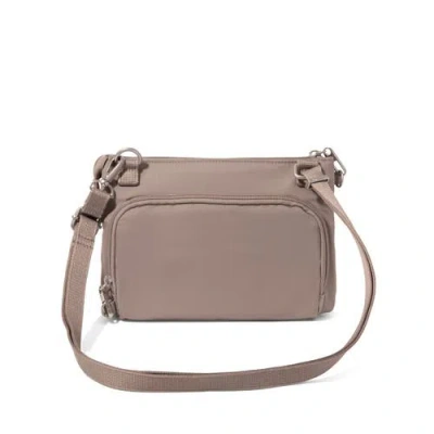 Baggallini Securtex Anti-theft Stash Crossbody In Gray