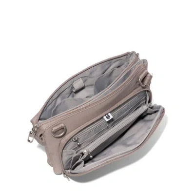 Baggallini Securtex Anti-theft Stash Crossbody In Gray