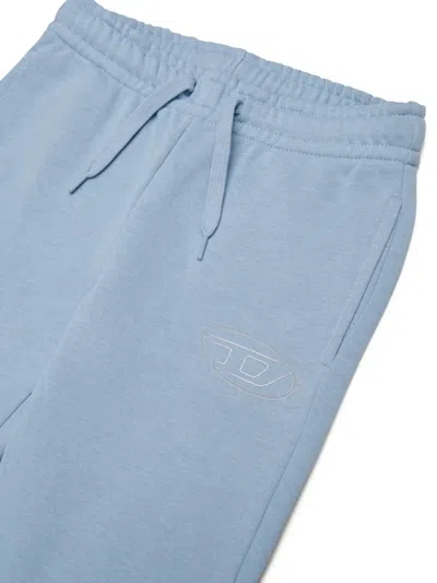 Diesel Oval D Flared Track Pants In Blue